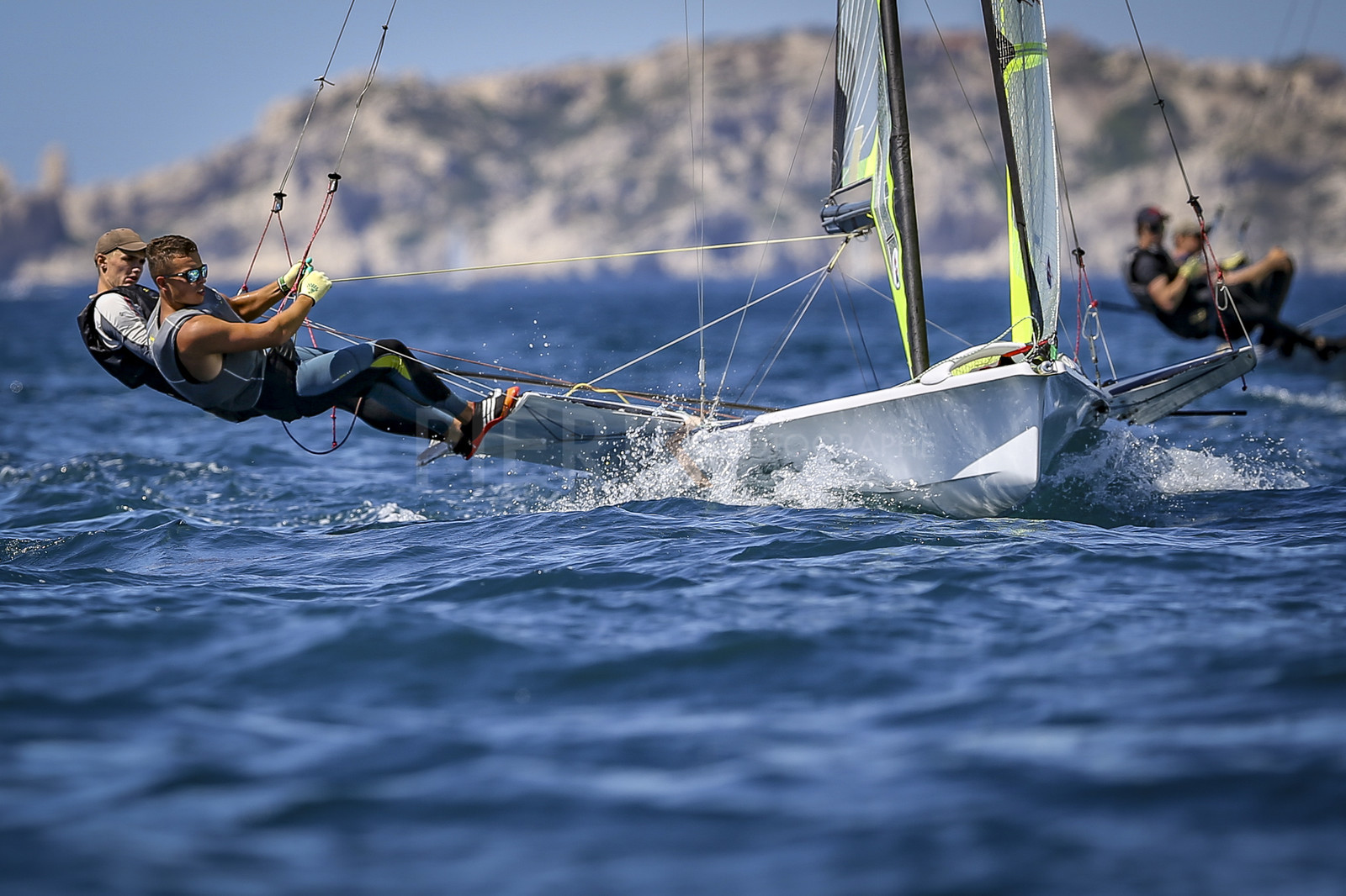 Marseilles France is hosting more than 200 sailors from 28 nations for the 2018 Junior Worl Championship of 49er, 49erFX and Nacra 17. Held from 28 august to 1st september 2018. © Pierick Jeannoutot